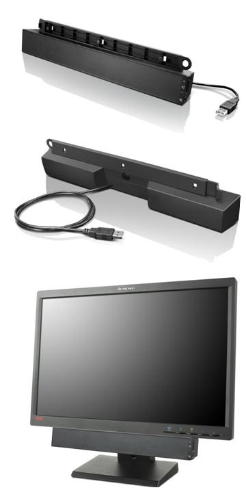 Lenovo Soundbar 0A36190 2.0 Speaker System - 2.5 W RMS - Black - USB