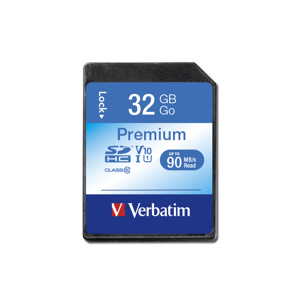 Verbatim 43963 Premium SDHC Memory Card - 32GB Class 10 - 10MB/s