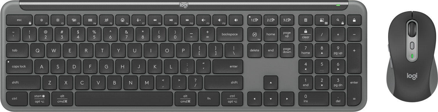 Logitech MK950 Signature Slim Wireless Desktop Keyboard & Mouse Combo For Business