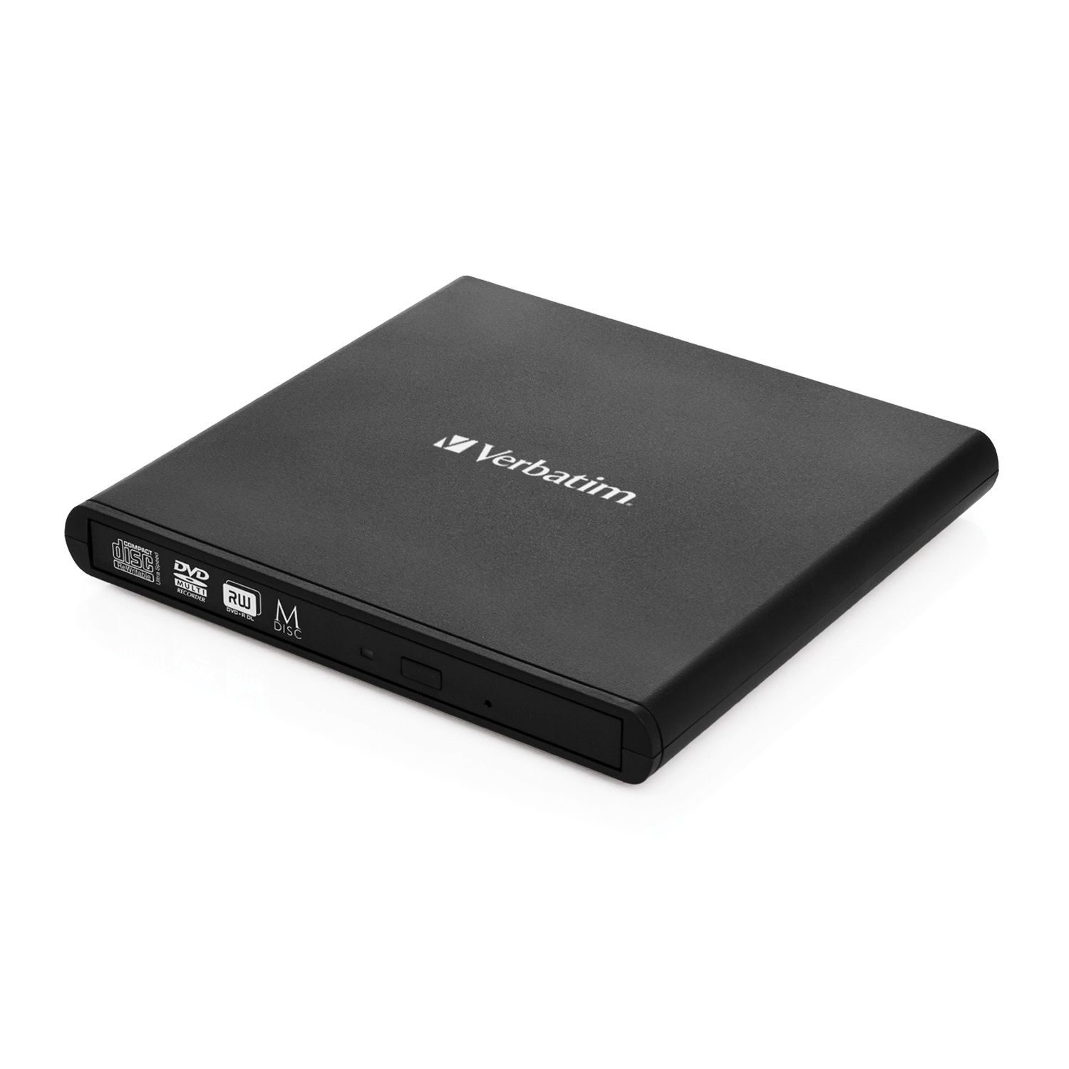 Verbatim 98938 External Slimline Mobile CD/DVD Writer USB 2.0 Black NO ADDITIONAL POWER REQUIRED