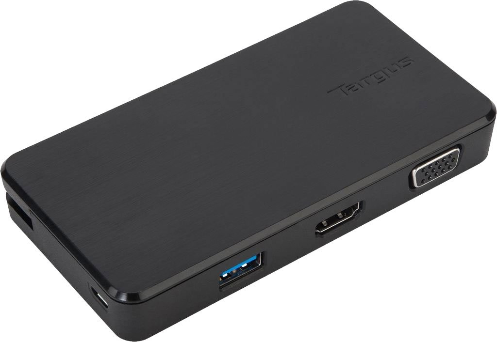 Targus USB 3.0 & USB-C Single 2K DisplayLink Travel Dock  - 1x HDMI 1x VGA 1x RJ-45 2x USB 3.0