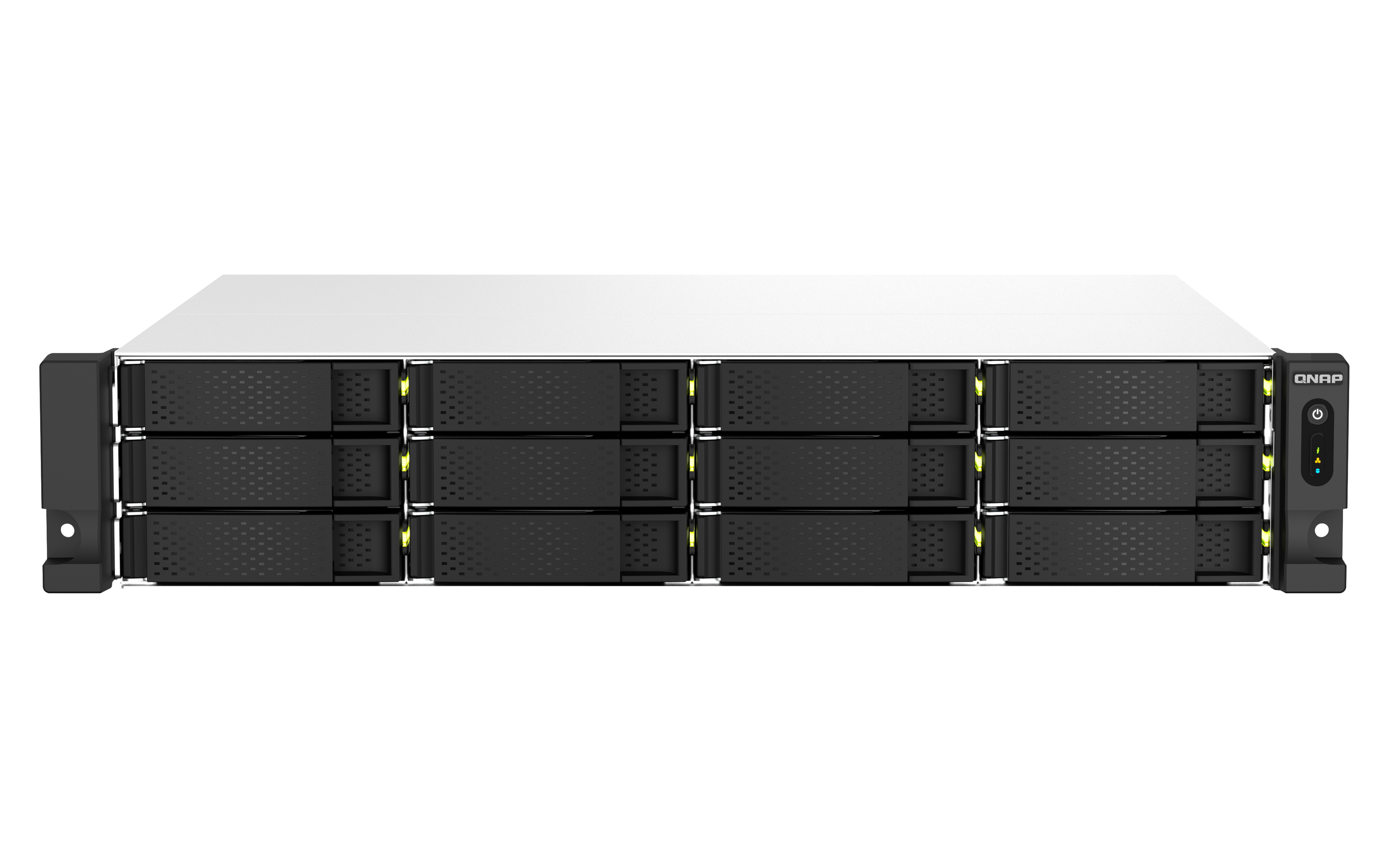 QNAP TS-1264U-RP-8G Business 2U 12-Bay Rackmount NAS Server Intel Celeron 4C/4T 2.9GHz 8GB DDR4 12 x 3.5