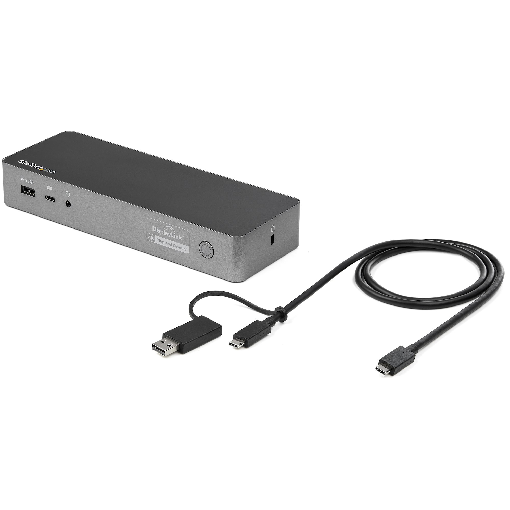 StarTech.com USB-C & USB 3.0 Dual 4K Docking Station with 60W Power Delivery DP x2 HDMI x2 USB-C x2 USB 3.1 x3 RJ45 x1 support Apple Intel & M1 / ChromeOS / Microsoft Windows 3yr warranty