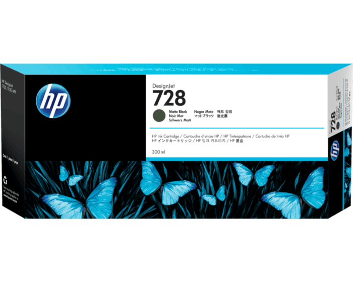 HP #728 300ml Matte Blk 3WX30A