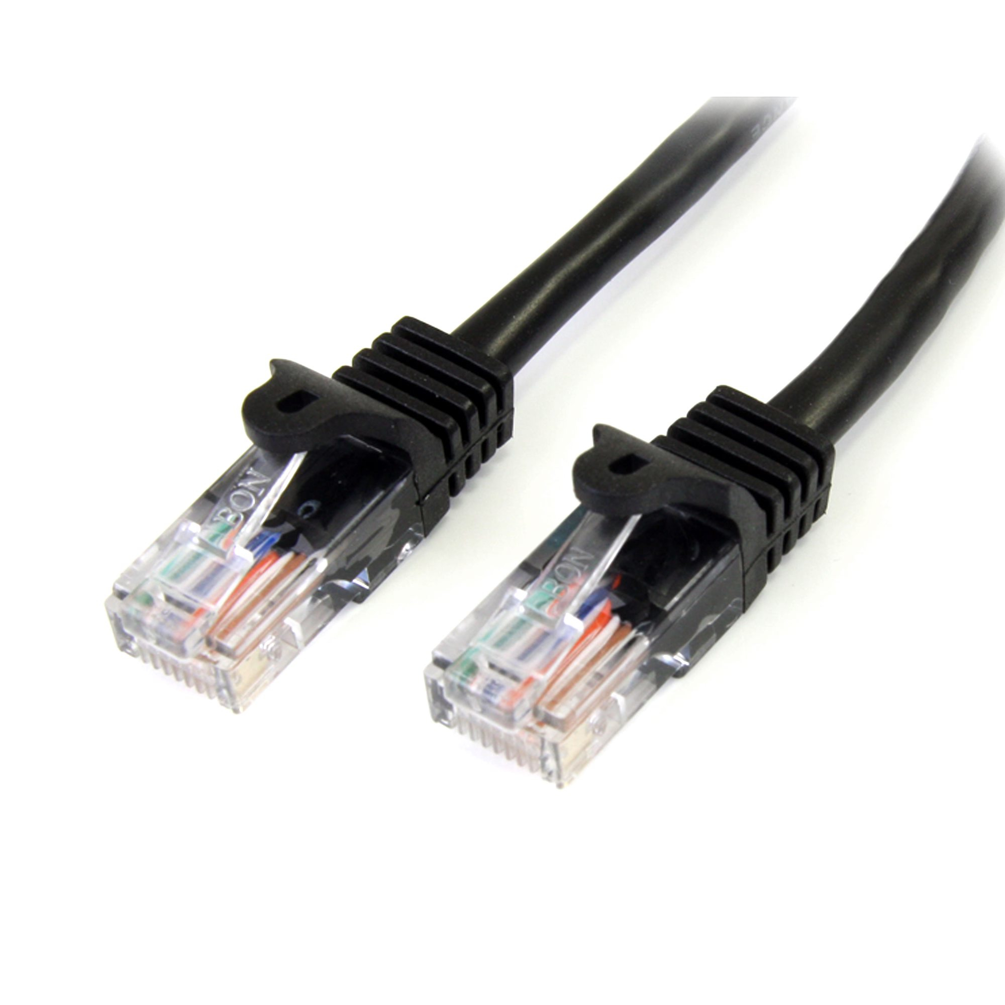 2m Black Snagless UTP Cat5e Patch Cable.