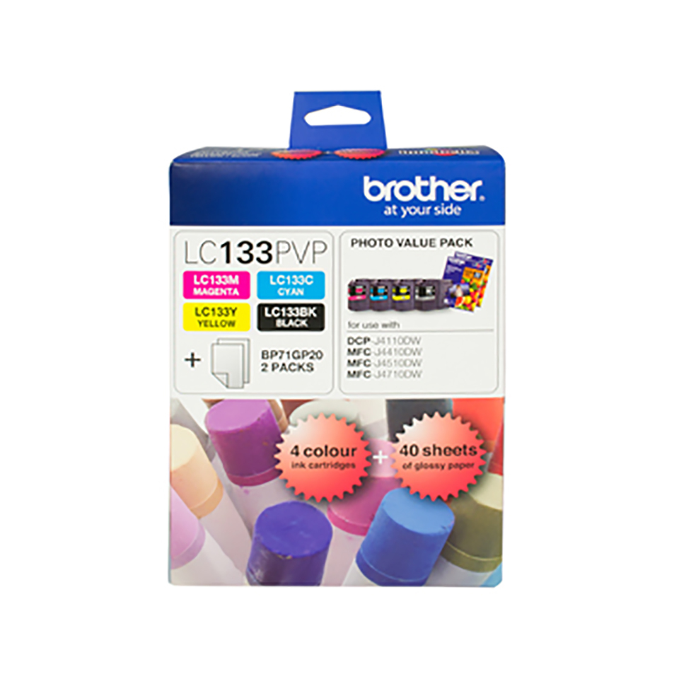 LC133PVP Value pack + 2 Photo Paper