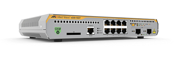 ALLIED TELESIS X230-10GT-40 L2+ GIGA SWITCH, 8X 10/100/1000-T, 2X SFP PORTS, 1 X FIXED PSU, AU POWER CORD