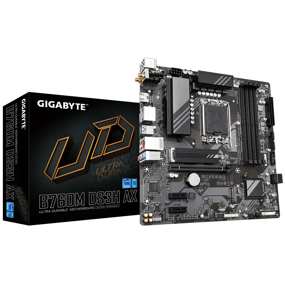 GIGABYTE B760M DS3H AX DDR5 MATX MOTHERBOARD