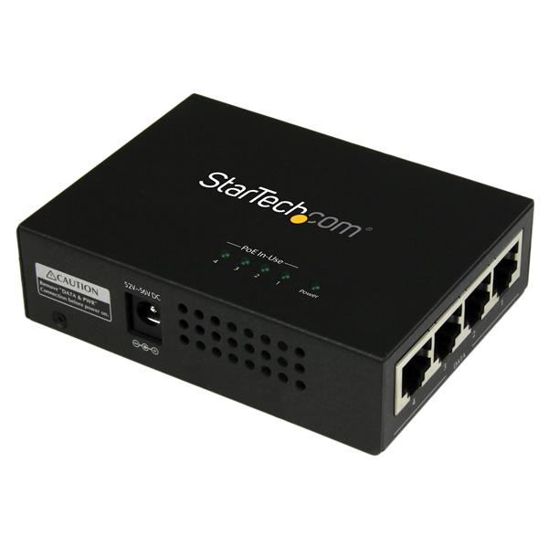 4 Port Gigabit Midspan - PoE+ Injector