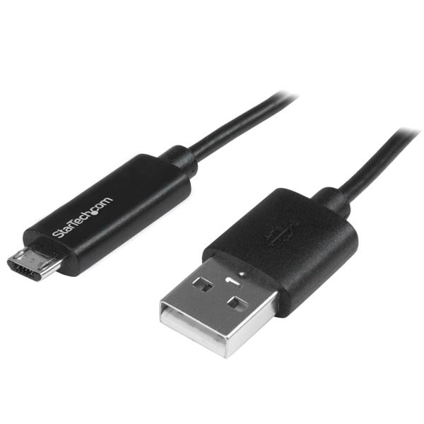 1m Micro-USB Cable with LED Charge Light