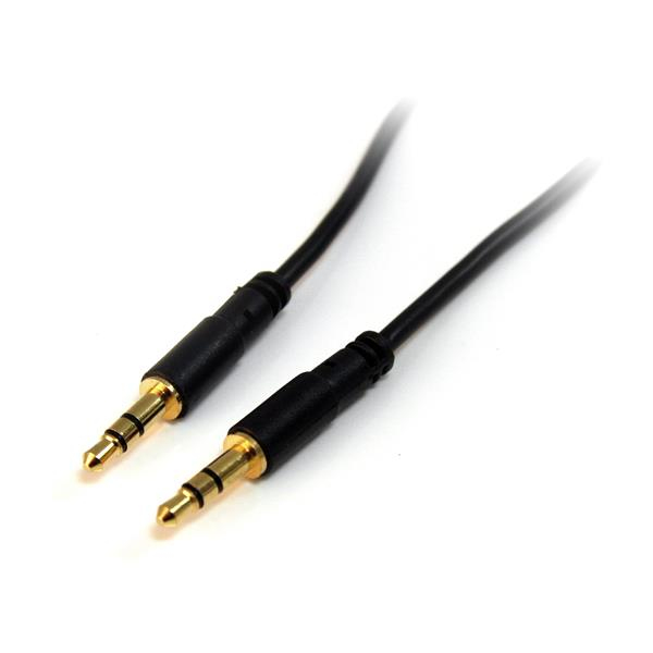 3 ft Slim 3.5mm Stereo Audio Cable - M/M