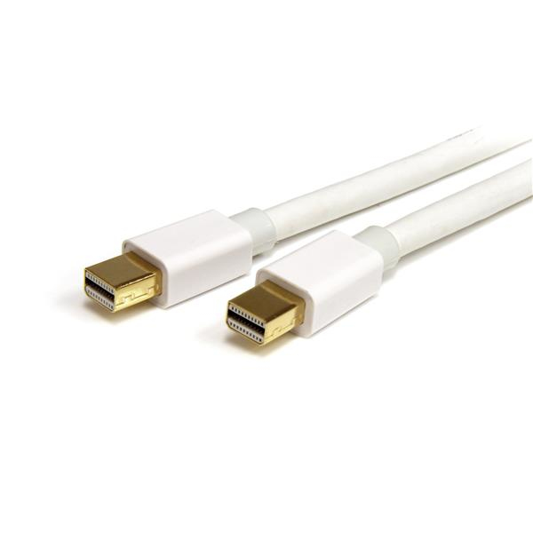 3m 10ft White Mini DisplayPort Cable M/M