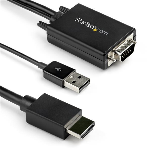 Adapter - VGA to HDMI - 2 m (6.6 ft.)