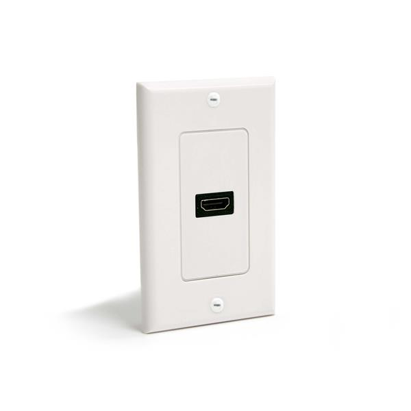 Single Outlet Female HDMI Wall Plate Wh