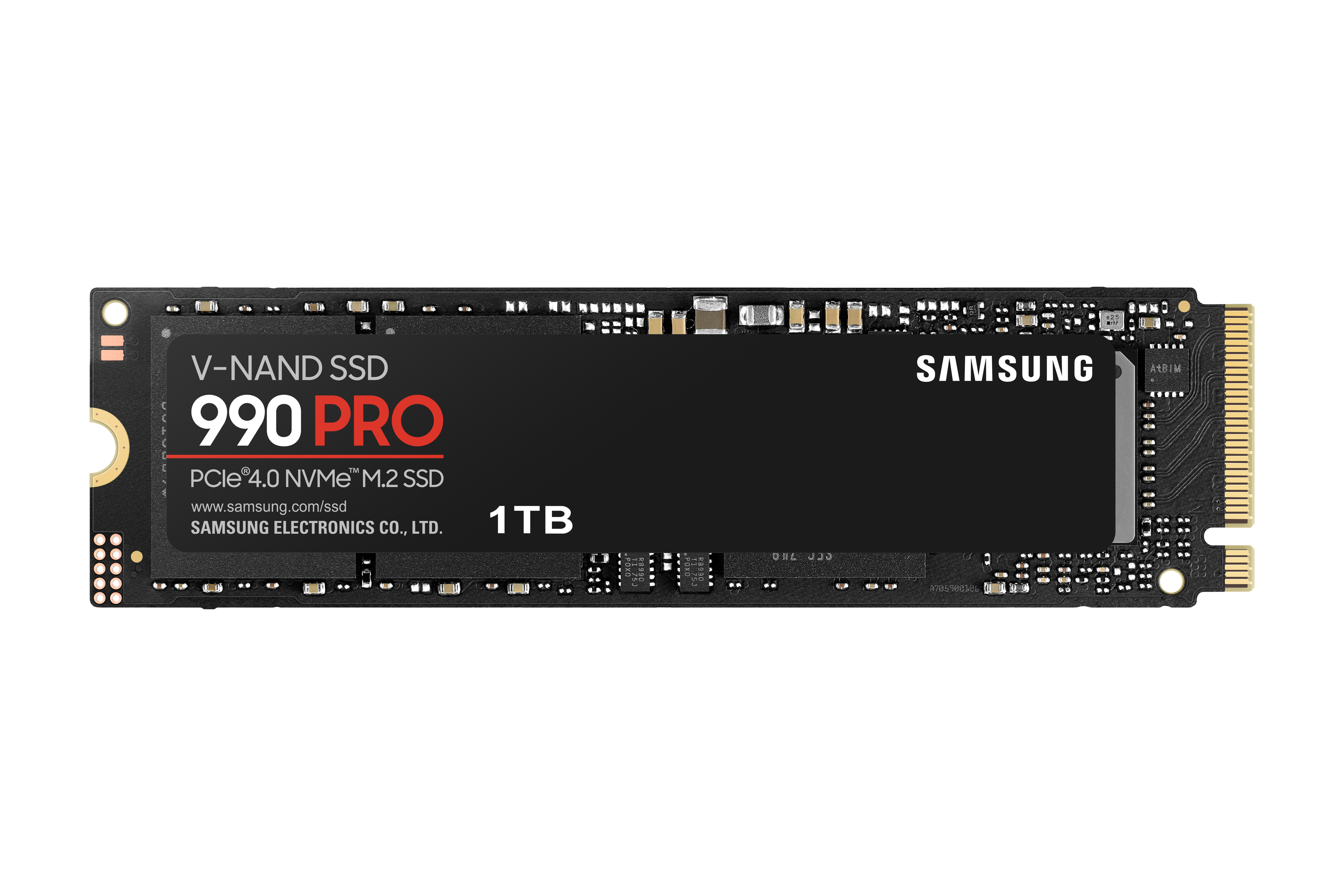 Samsung 990 Pro 1TB M.2 NVMe Internal SSD PCIe Gen 4 - Up to 7450MB/s Read - Up to 6900MB/s Write - 1200K/1550K IOPS - 5 Years Warranty or 600 TBW