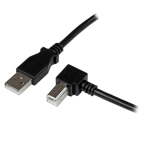 1m USB 2.0 A to Right Angle B Cable M/M