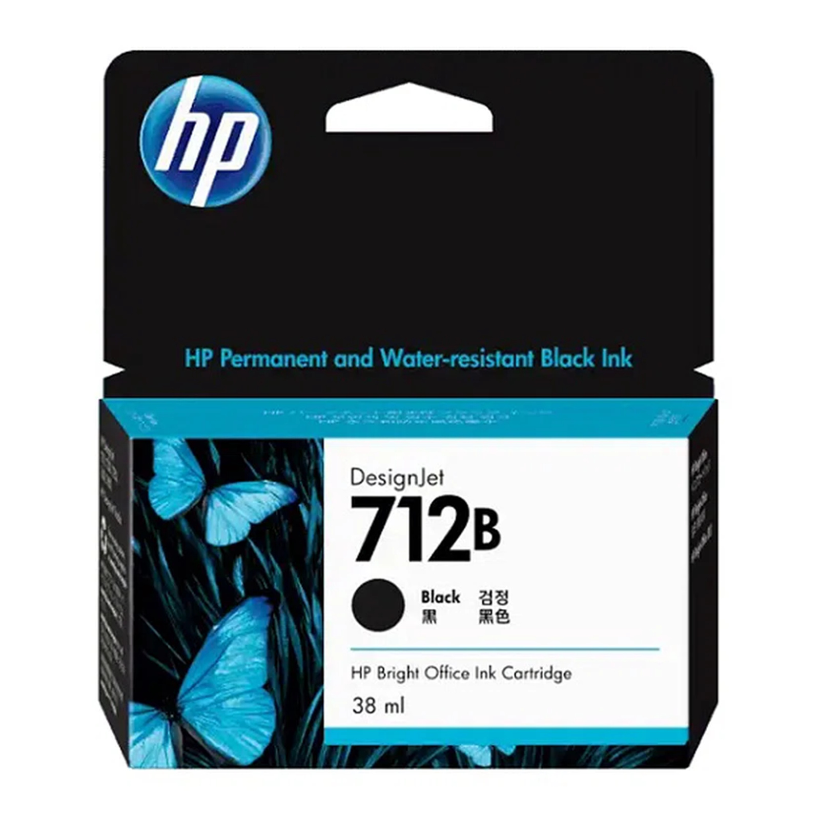 HP #712 28ml  Blk Cart 3ED28A