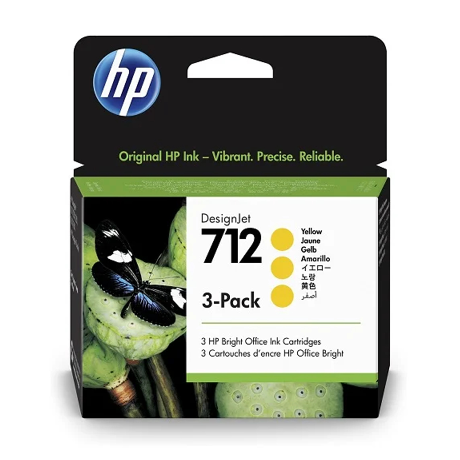 HP #712 29ml  Yel 3pk 3ED79A