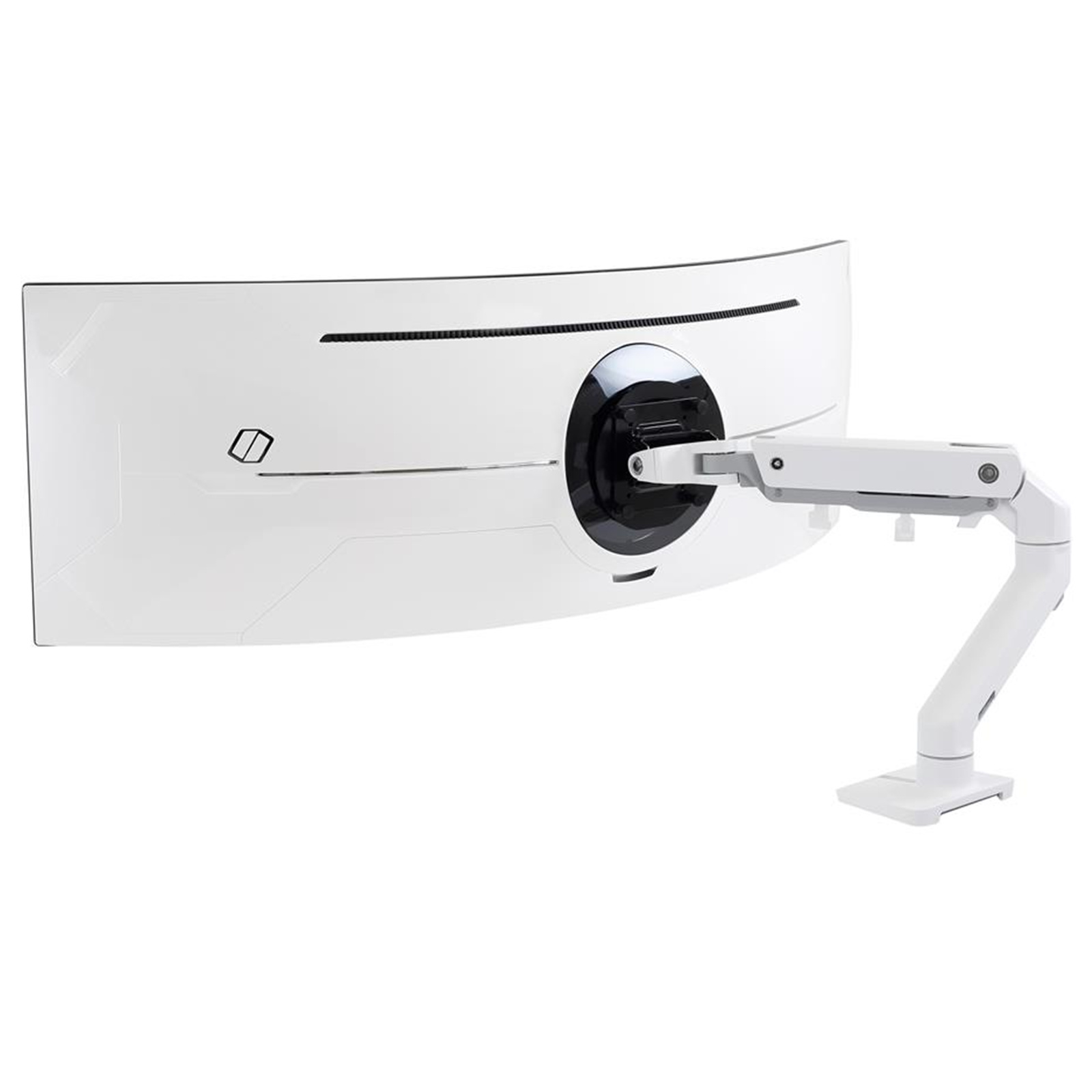Ergotron 45-647-216 HX Desk Monitor Arm with HD Pivot White for Immersive 1000R Curved Screens like the Samsung Odyssey G9 Gaming Monitor