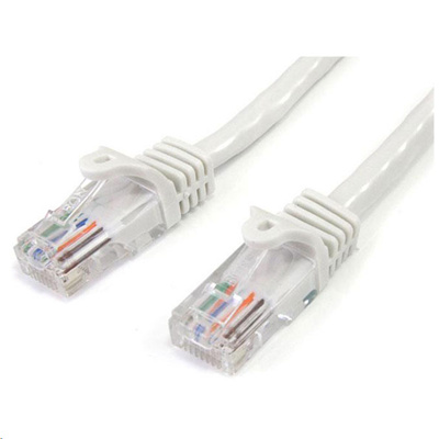 StarTech 45PAT2MWH 2m White Snagless UTP Cat5e Patch Cable                                          