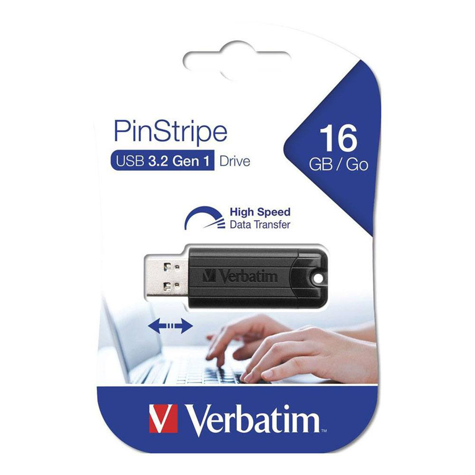 Verbatim Store'n'Go Pinstripe USB3.0 Flash Drive 16GB