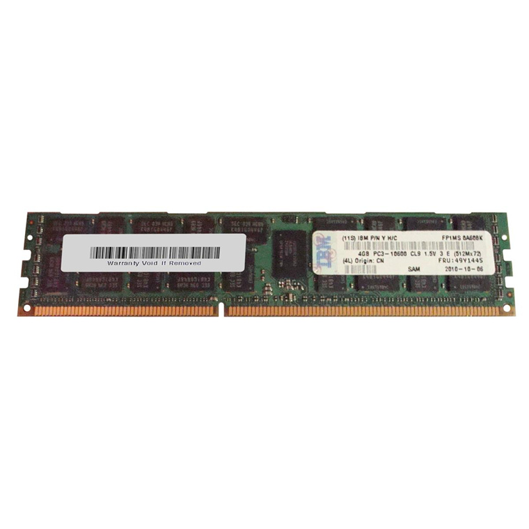IBM 49Y1445 4GB Server RAM PC3-10600R - 1333Mhz - ECC - REG - DR x4 - CAS-9 - DIMM - FRU