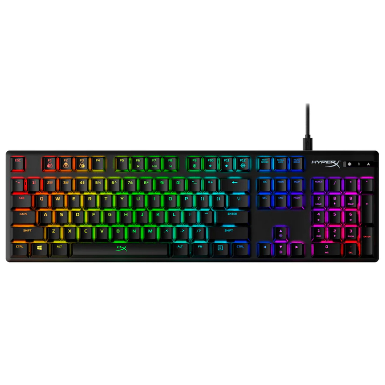 HYPERX ALLOY ORIGINS RGB MECHANICAL GAMING KEYBOARD, RED SWITCH, US LAYOUT