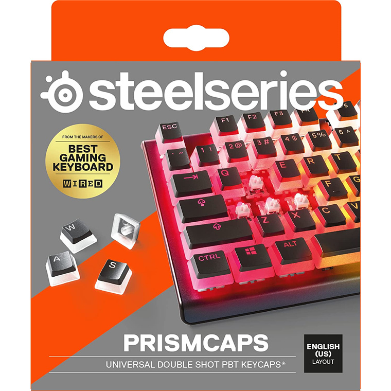 Steelseries PrismCaps Universal Double Shot Pudding Keycaps - Black                                 