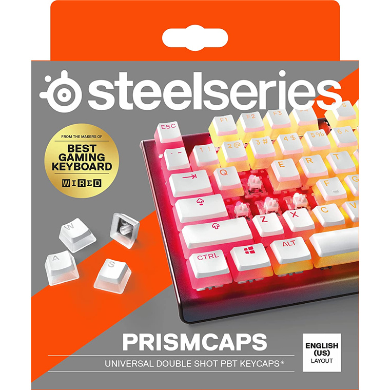 Steelseries PrismCaps Universal Double Shot Pudding Keycaps - White                                 