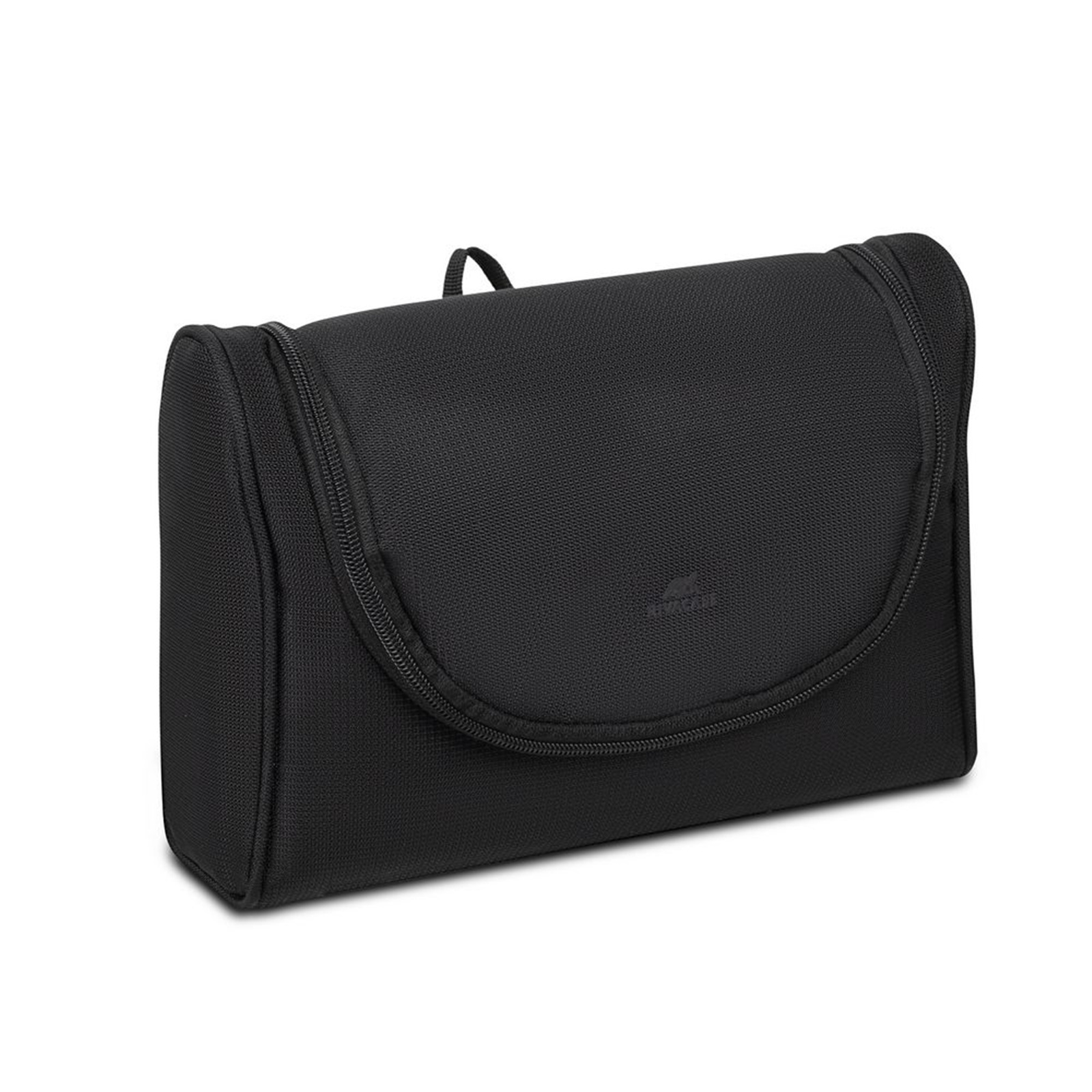 Rivacase Tegel ECO Travel Toiletry Case - Black - 4L Volume - Built-in Hook For Hanging