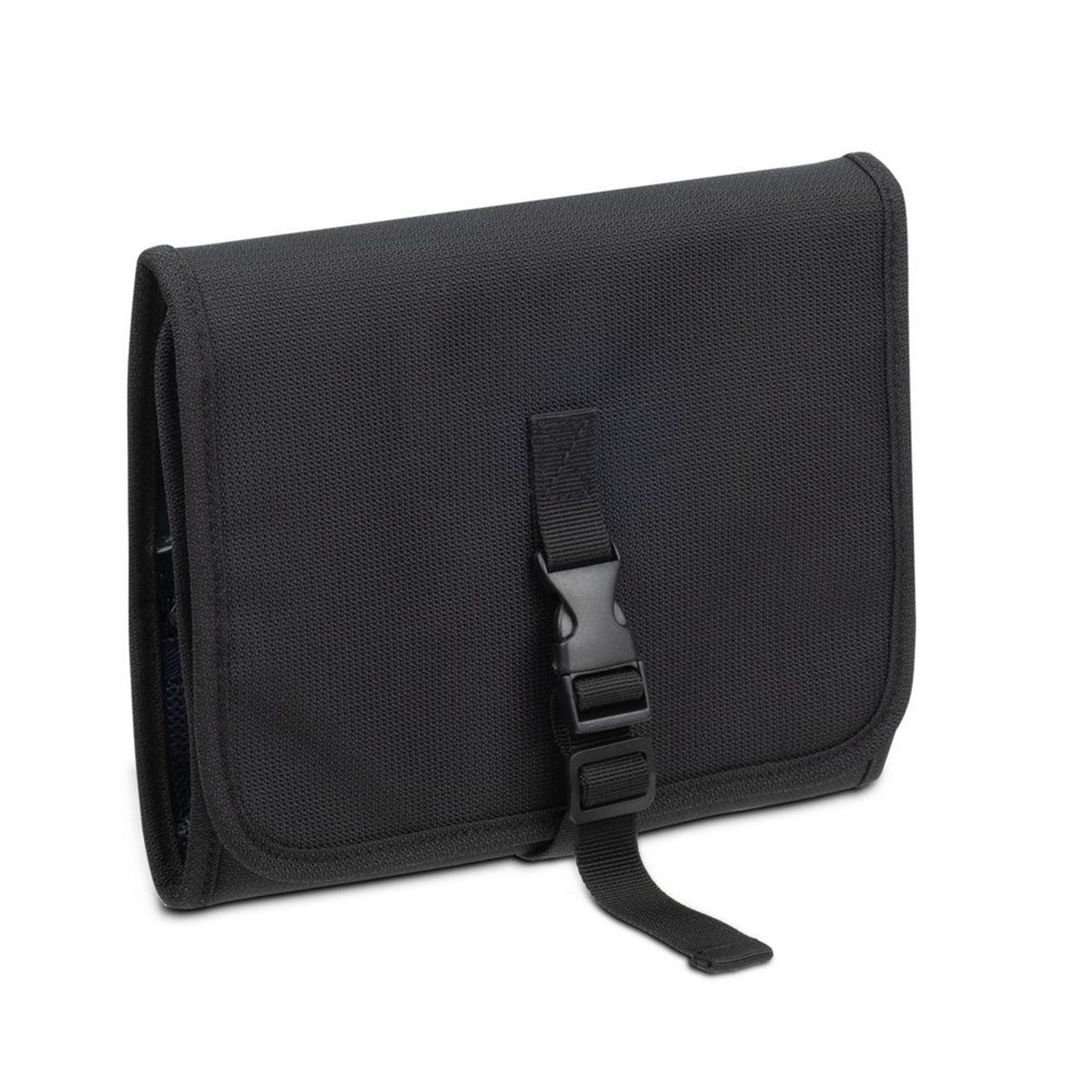 Rivacase Tegel ECO Compact Travel Toiletry Case Bag - Black - Built-in Hook For Hanging