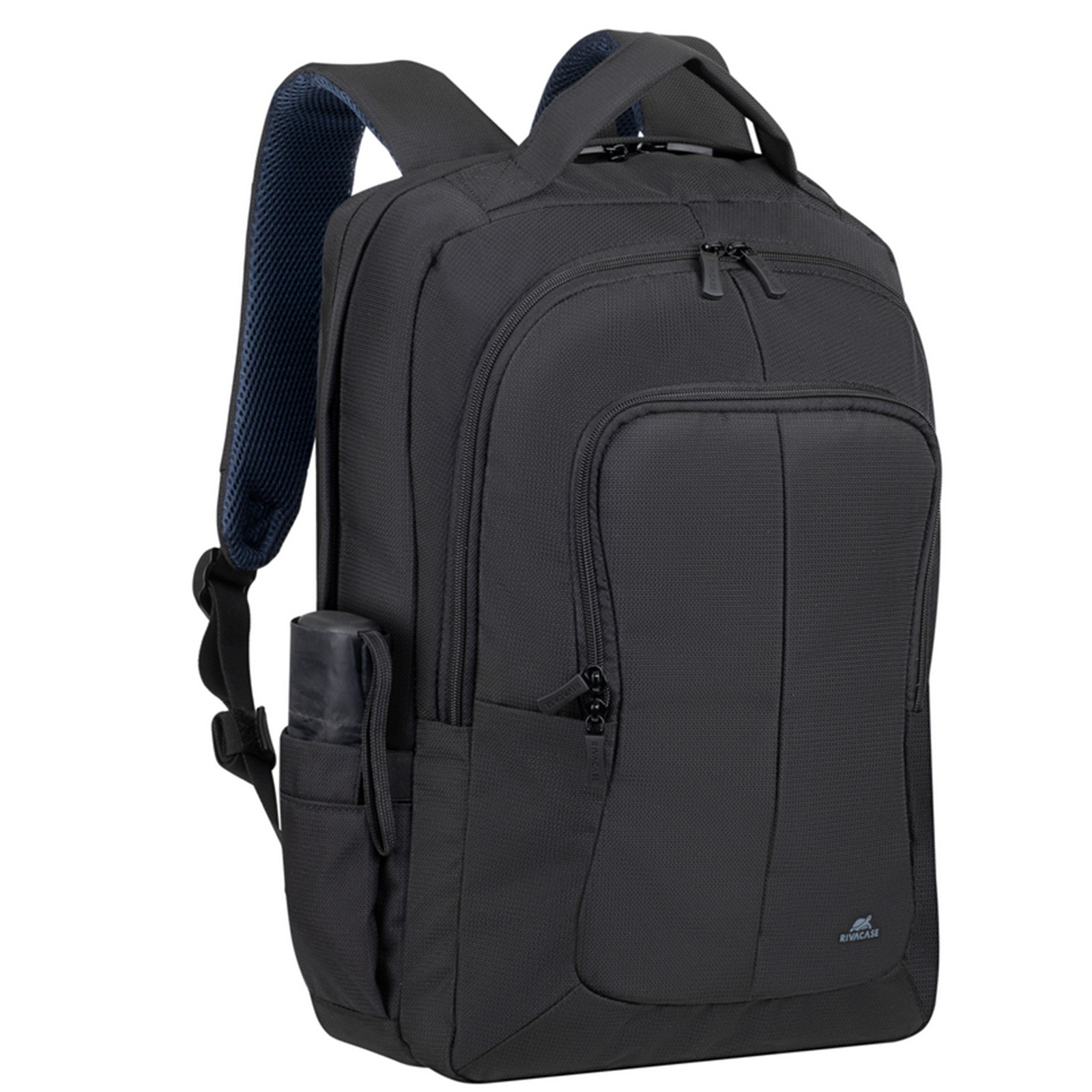 Rivacase Tegel Backpack with water-resistant fabric for 17.3 inch  Notebook / Laptop (Black) Suitable for Business and Travel