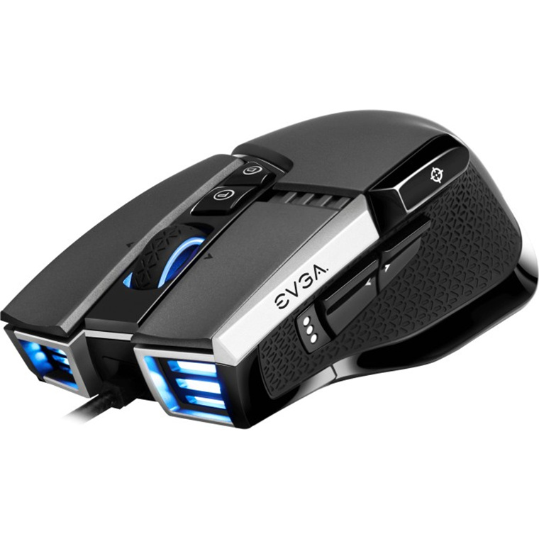 EVGA X17 Gaming Mouse - Wired - Grey Customizable - 16,000 DPI - 5 Profiles - 10 Buttons - Ergonomic