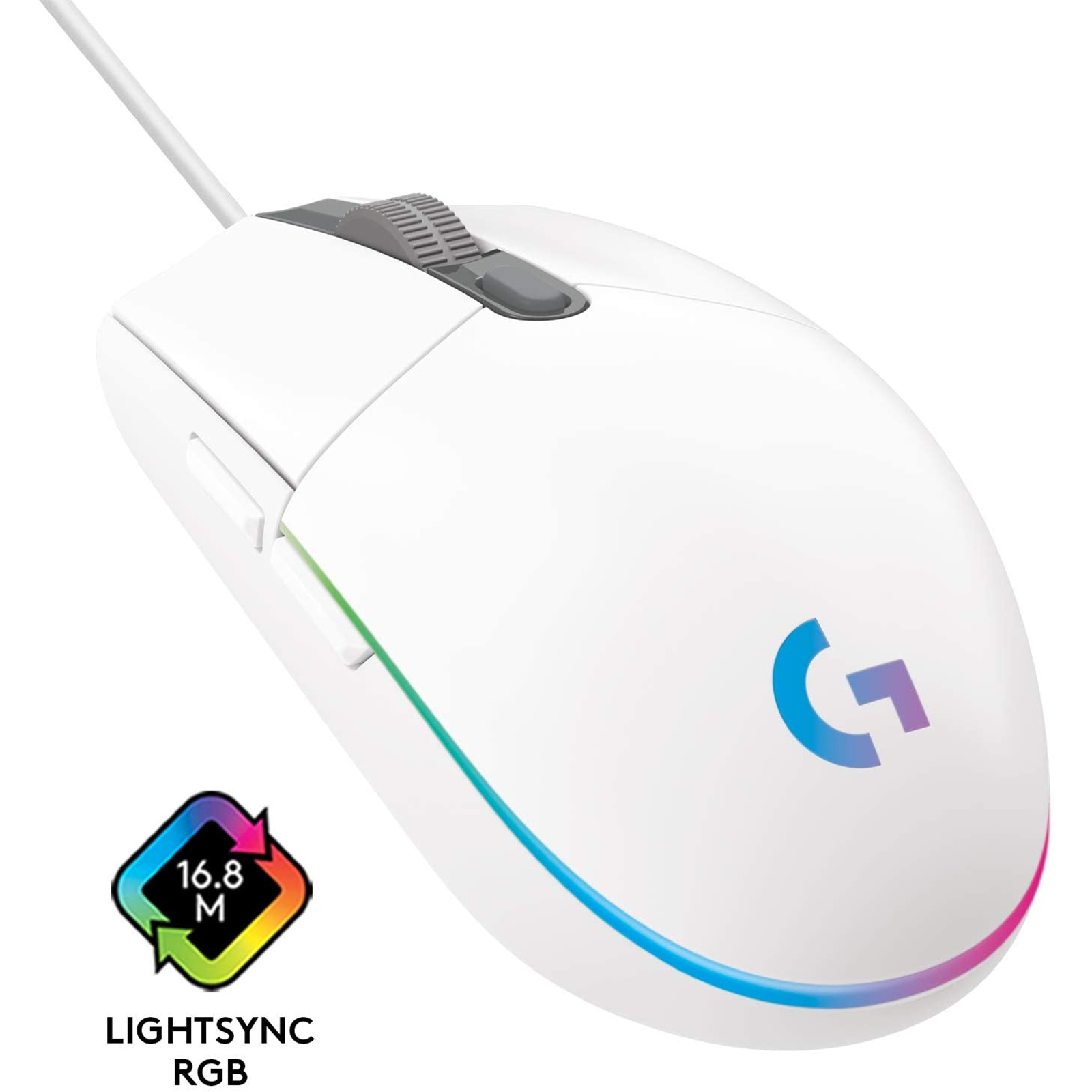 Logitech G203 LIGHTSYNC Gaming Mouse Wired RGB  - White                                             