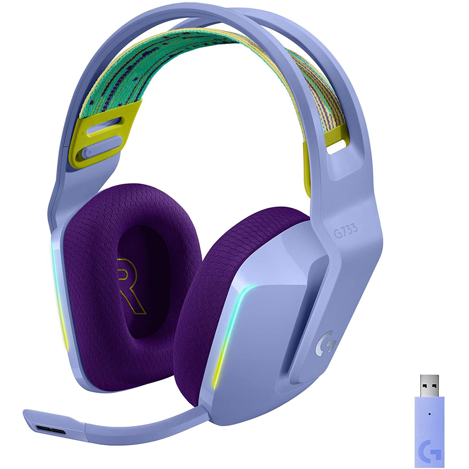 Logitech LIGHTSPEED G733 Wireless RGB Gaming Headset - Lilac                                        