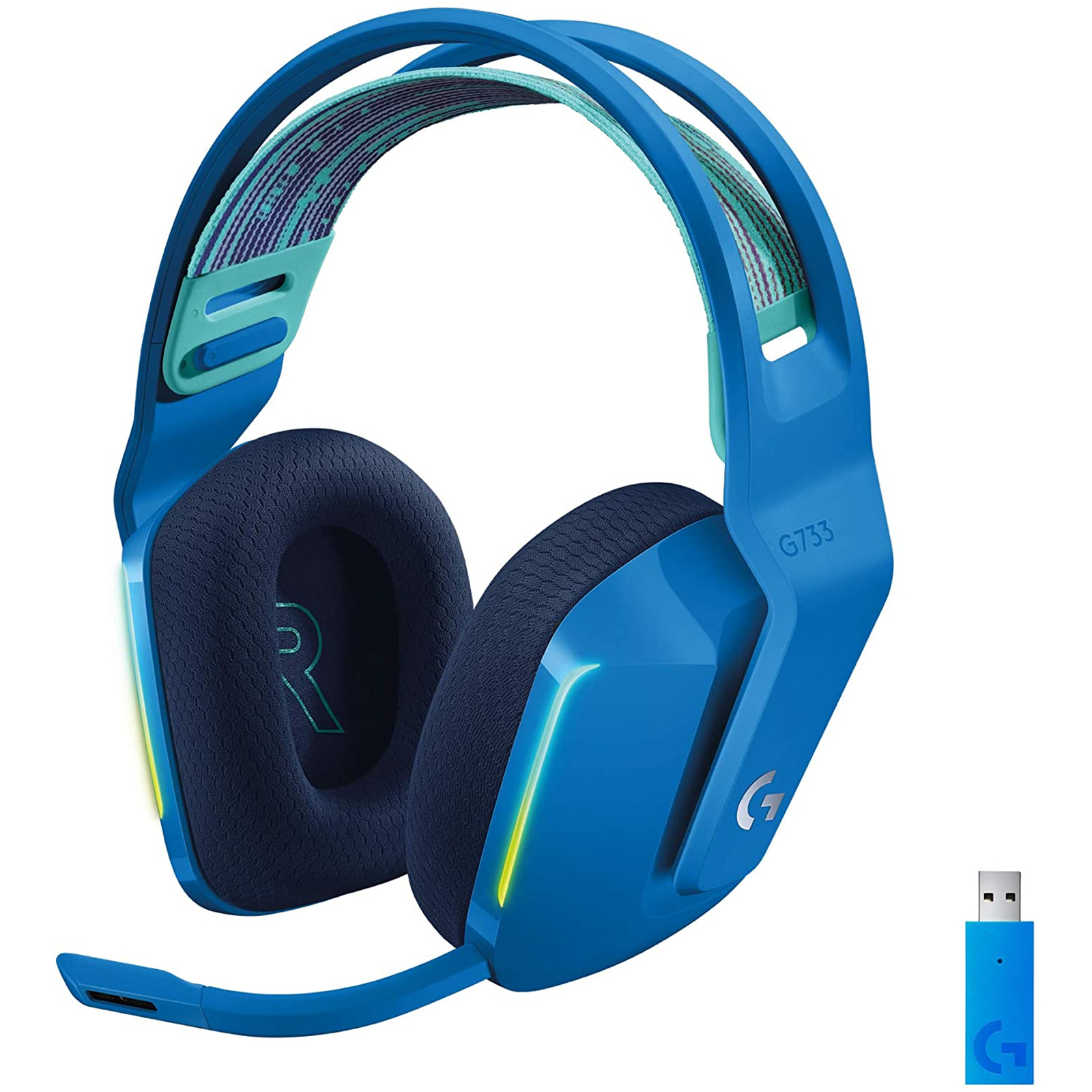 Logitech LIGHTSPEED G733 Wireless RGB Gaming Headset - Blue                                         