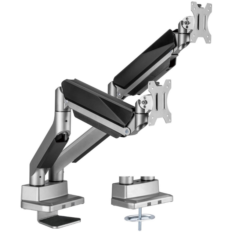 mbeat ACA-HMA-DGS01Y activiva Heavy Duty Dual Monitor Screen Gas Spring Monitor Arm