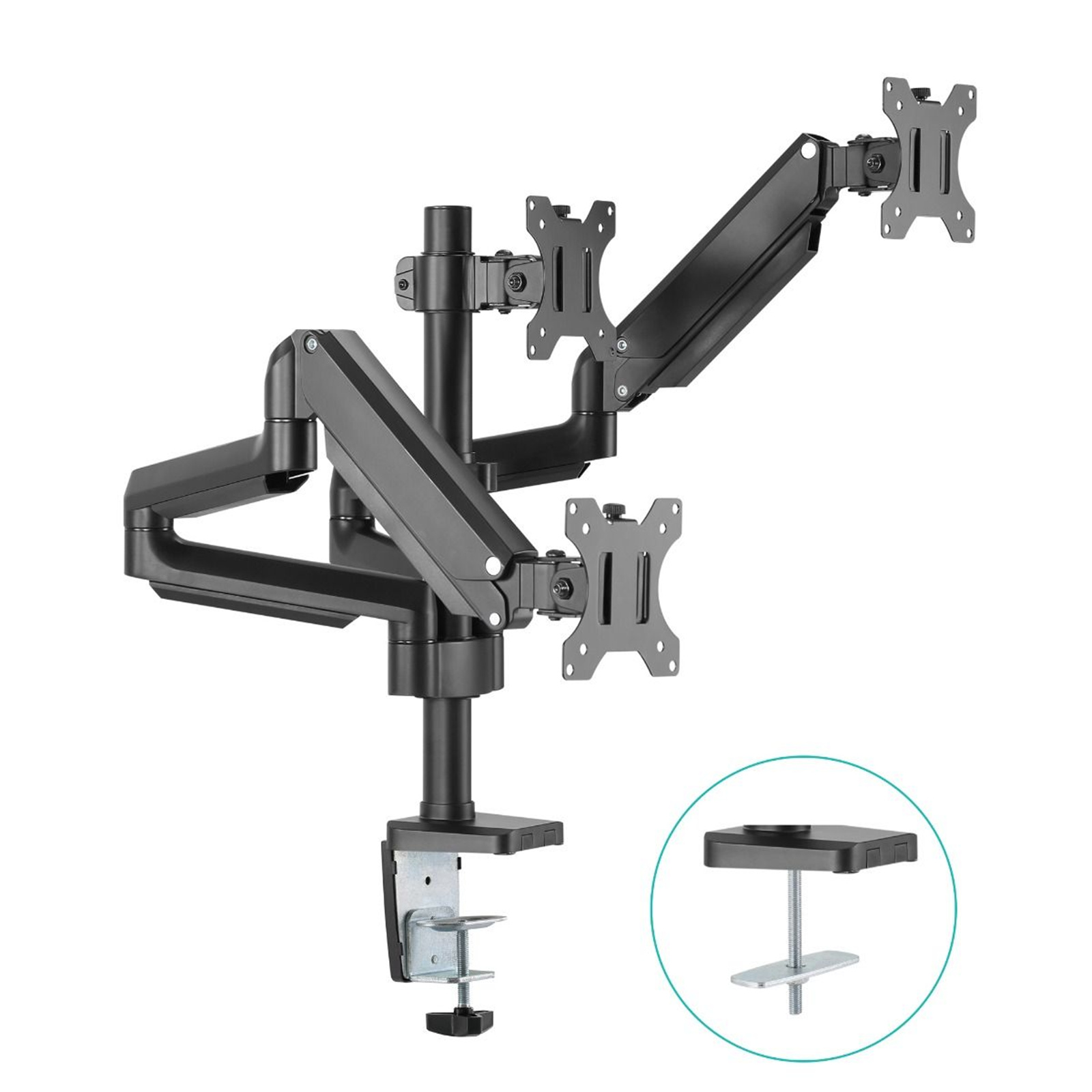 mbeat ACA-MMA-TGC01K Mbeat activiva ErgoLife Triple Monitor Screen Gas Spring Monitor Arm