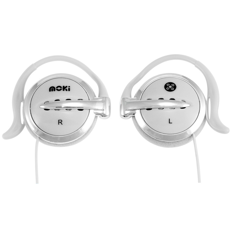 Moki Earphones - Clip-on - White                                                                    