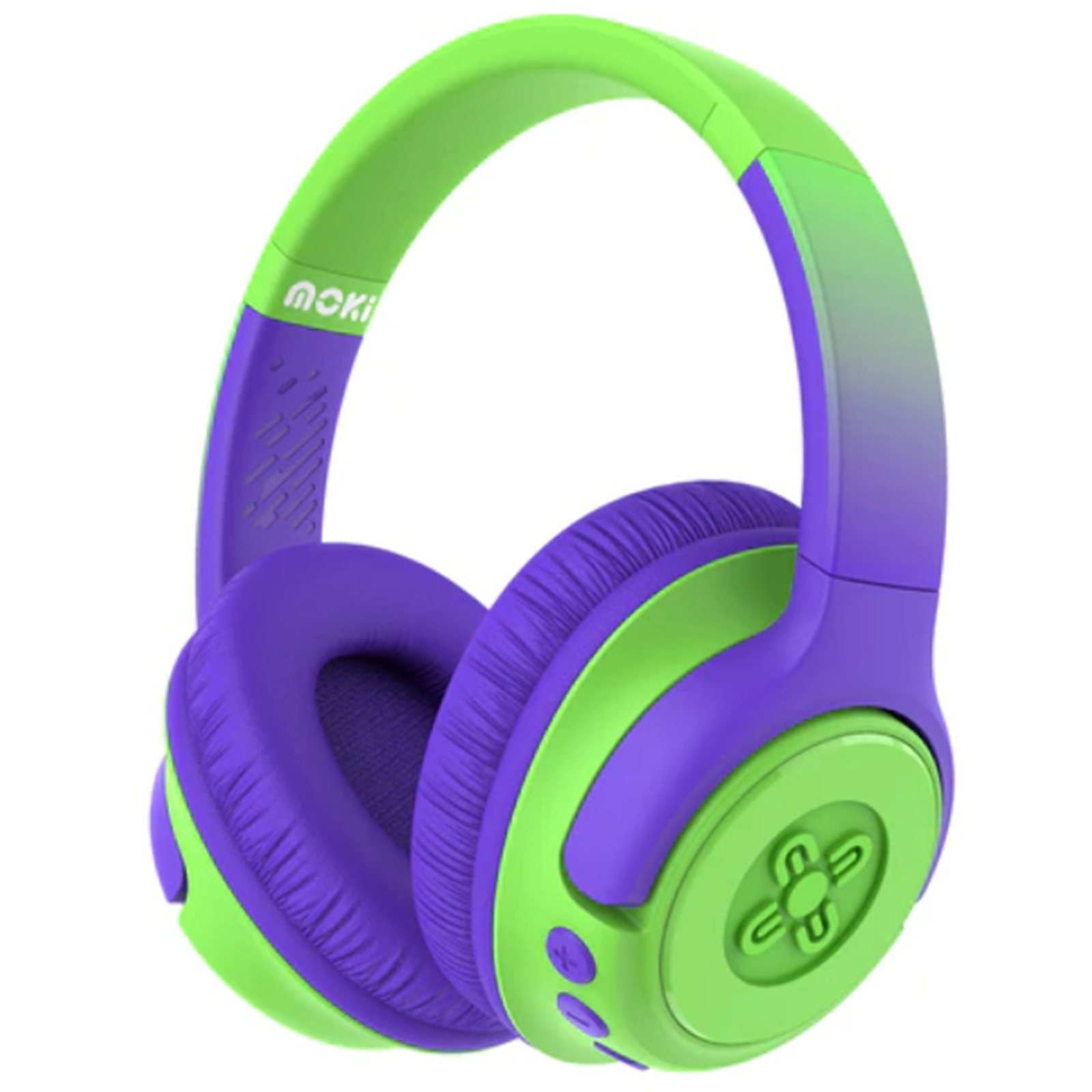 Moki Mixi Wireless Headphones for Kids - Green Purple Volume Limited