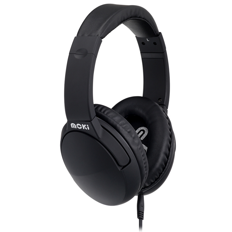 Moki ACC-HPNCBK Over ear Headphones - Noise Cancelling - Black                                      