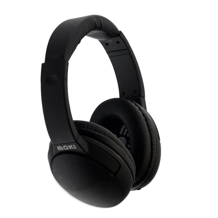 Moki Nero ACC-HPNEBK Headphones - with Mic - Black Includes in-line microphone and cable.           