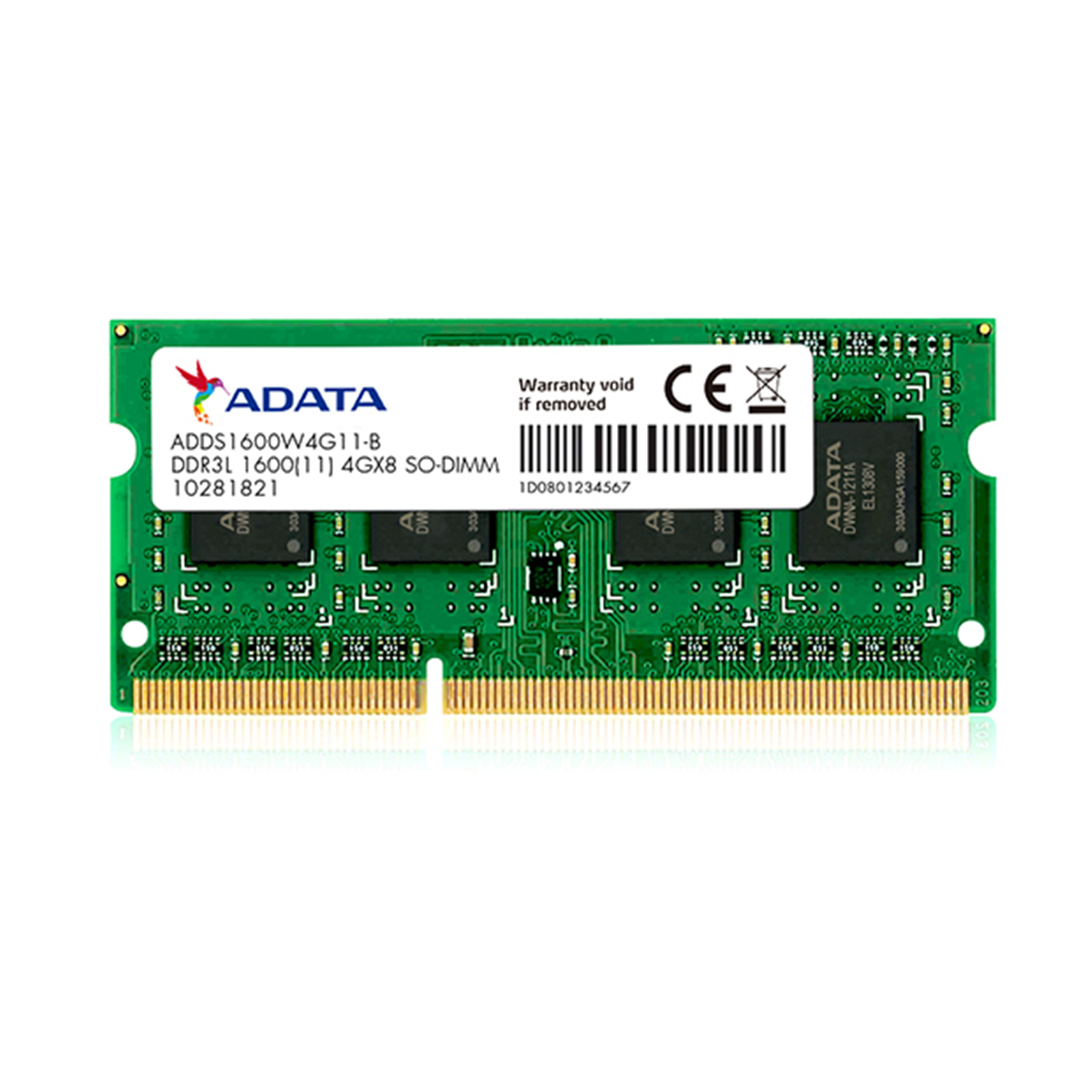 ADATA 4GB DDR3L-1600 PC3L-12800 1.35v SODIMM Lifetime wty