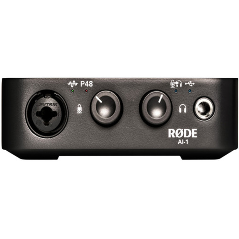 RODE AI-1 USB Audio Interface Studio-Quality, 96 kHz / 24-Bit, Premium Discrete Headphone Amplifier,