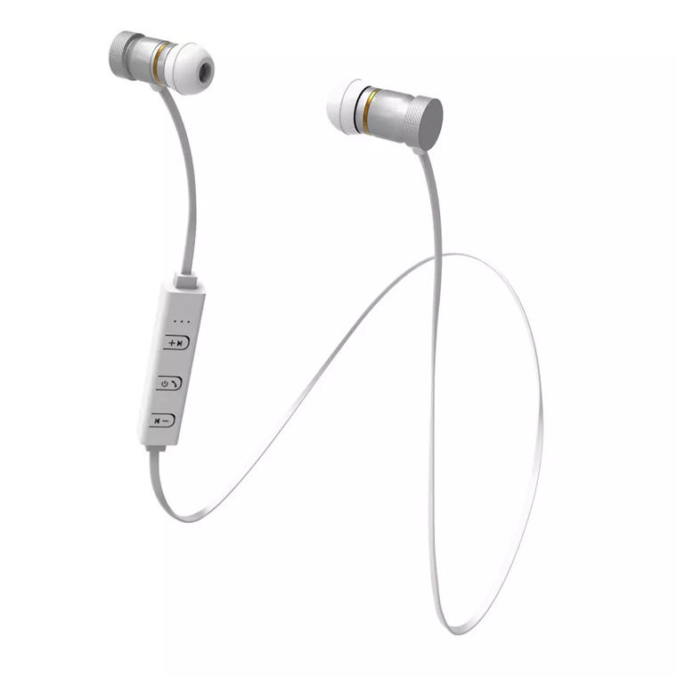 Laser AO-BT180 Wireless In-Ear Headphones - White Bluetooth - Up to 4 Hours Battery Life
