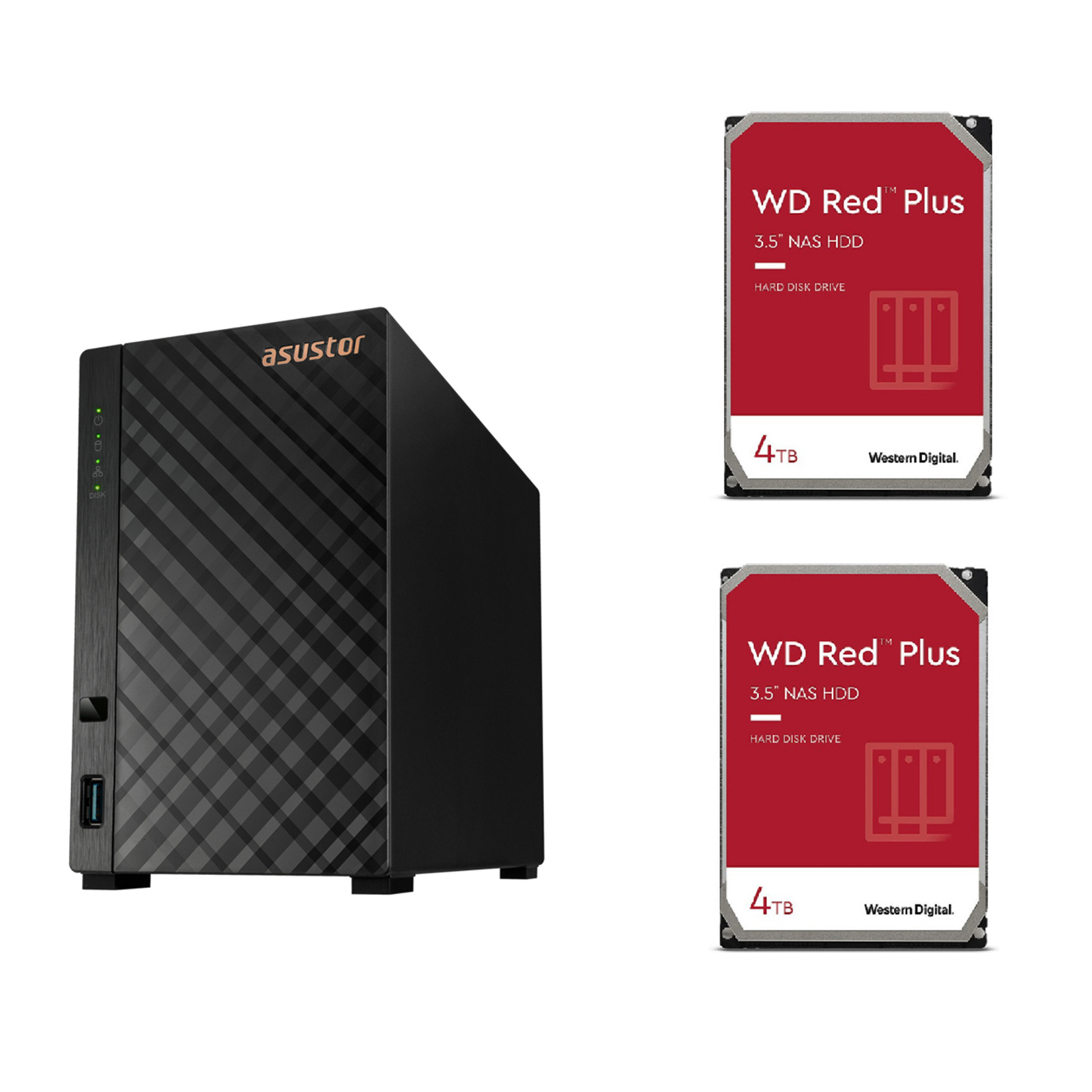 Asustor AS1102TL 2-Bay NAS Quad Core 1.7 GHz 1GB RAM 1x GbE LAN 2x USB 3 Years Warranty