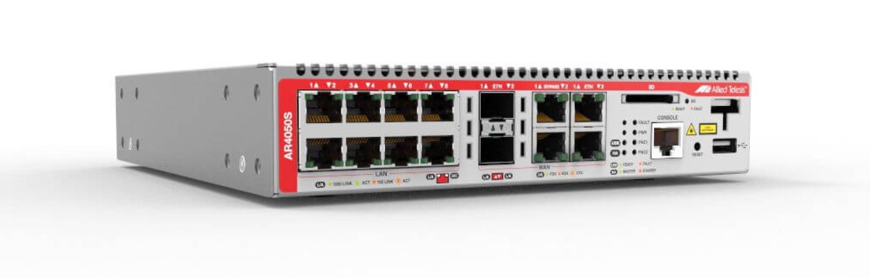 ALLIED TELESIS AR4050S-40 UTM FIREWALL 2 X GE WAN, 8 X 10/100/1000 LAN, QUAD CORE 1.5GHZ CPU, 2GB RAM, NET.COVER REQUIRED FOR SOFTWARE/SUPPORT COVER