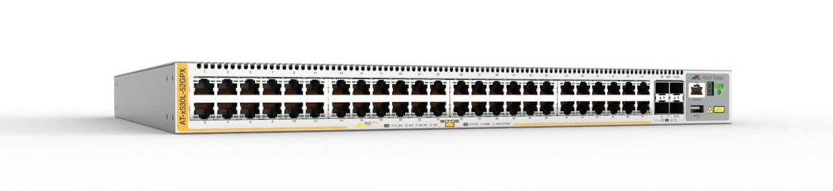 ALLIED TELESIS X530L-52GPX-40 L3 STACKABLE SWITCH, 48X 10/100/1000-T POE +, 4X SFP+ PORTS, 2 X FIXED PSU, AU POWER CORD