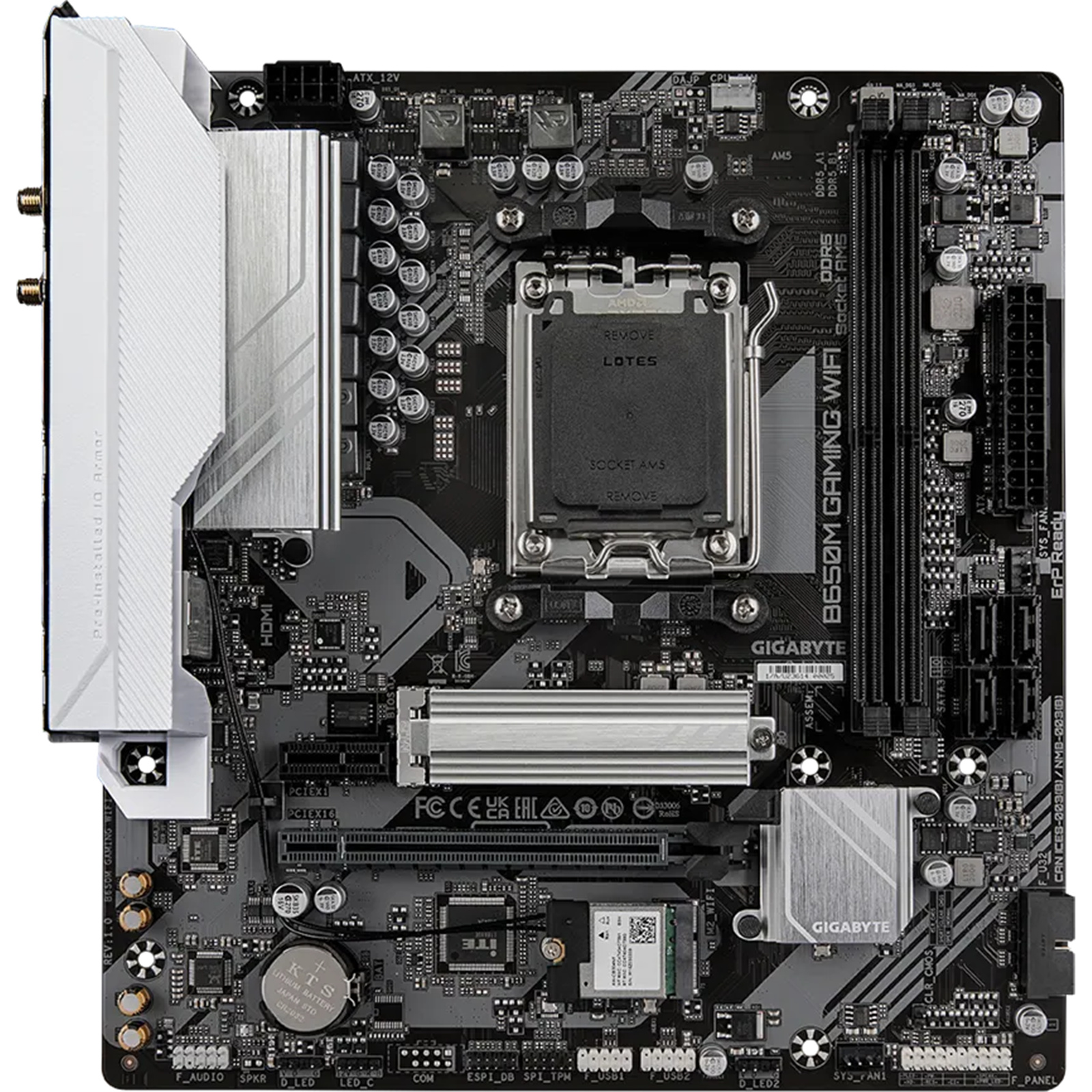 Gigabyte B650M GAMING WIFI mATX Motherboard Ready For AMD Ryzen 7000/8000/9000 Series CPUs - AMD B650 Chipset - 1 x M.2 - PCIe 4.0 - 1x Internal USB 3.2 Header - 2 x Internal USB 2.0 Header  - 1x GbE VGA/HDMI WiFi AC + Bluetooth