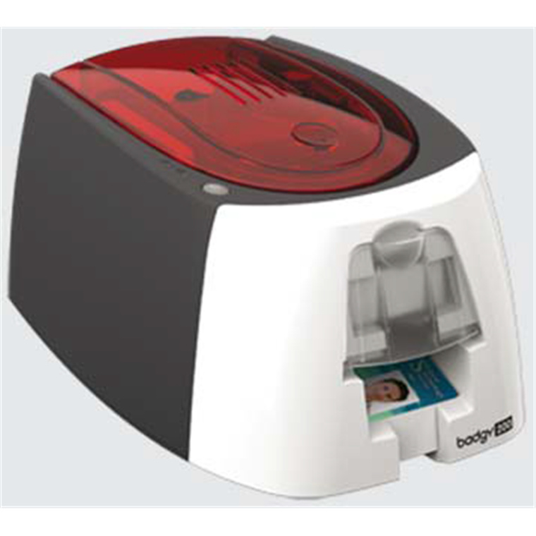 EVOLIS Badgy200 USB Card Printer Starter Kit 100 x 0.76mm Thickness Cards - 1x Colour Ribbon for 100 Prints & Badge Studio Plus allows for Excel Importing or Create Internal Database
